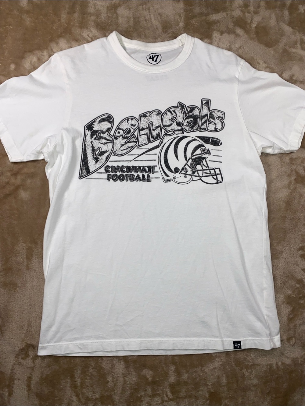 '47 Brand White Cincinnati Bengals Graphic Tee